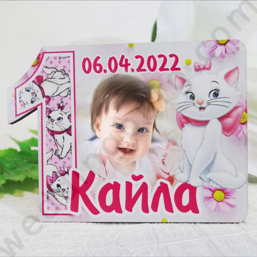 Детски магнити със снимка и дизайн на тема Котето Мари, модел PG156